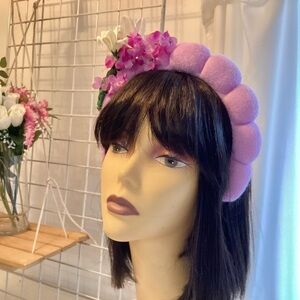 Plush Lavender Floral Headband
